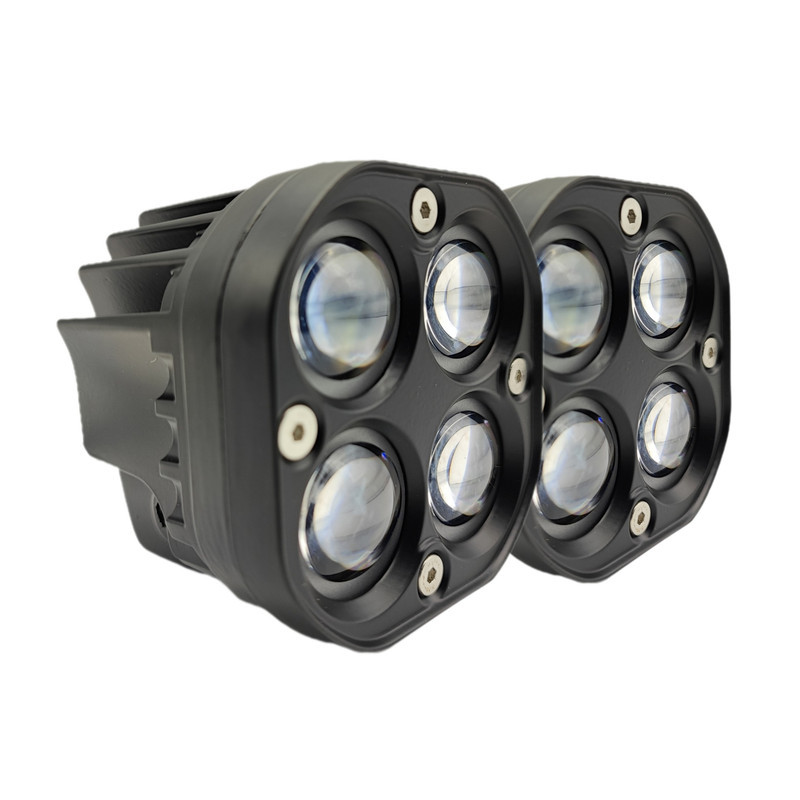 پروژکتور آفرودی خودرو و موتور سیکلت مدل Square Lenz بسته دو عددی