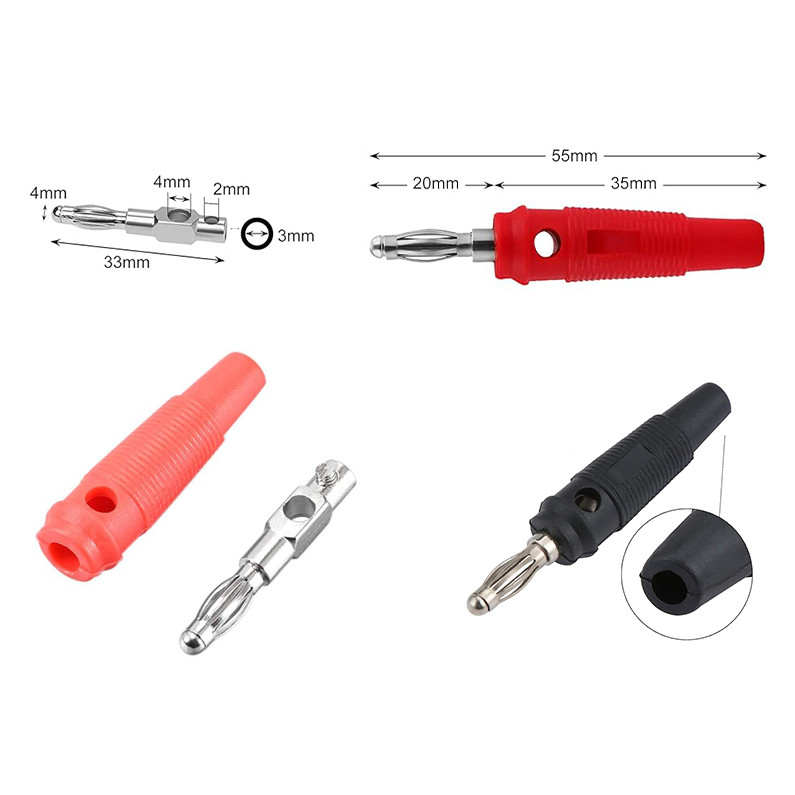 فیش منبع تغذیه مدل 4mm-Banana.Plug بسته 10 عددی