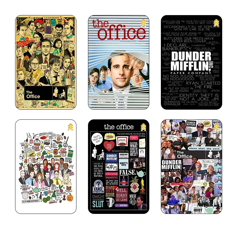 استيکر کارت کارنيکا طرح افیس The Office کد 15152 مجموعه 6 عددی