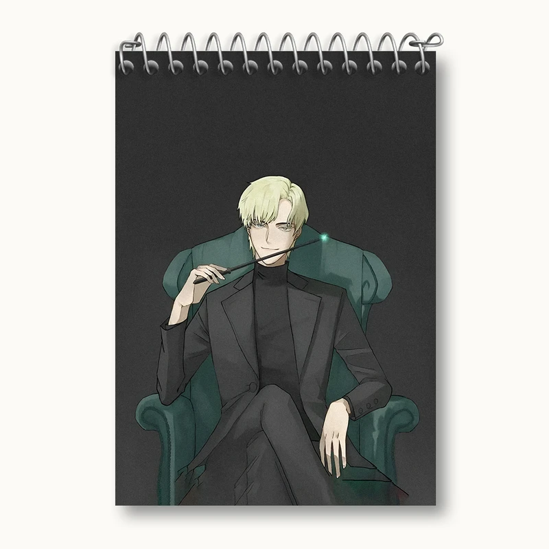 دفتر یادداشت 50 برگ خندالو طرح مالفوی هری پاتر (Harry Potter) کد N2444