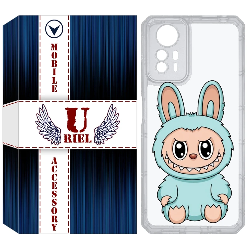 کاور یوریل مدل Clear کد 144 طرح لبوبو Labubu مناسب برای گوشی موبایل شیائومی Redmi Note 12S