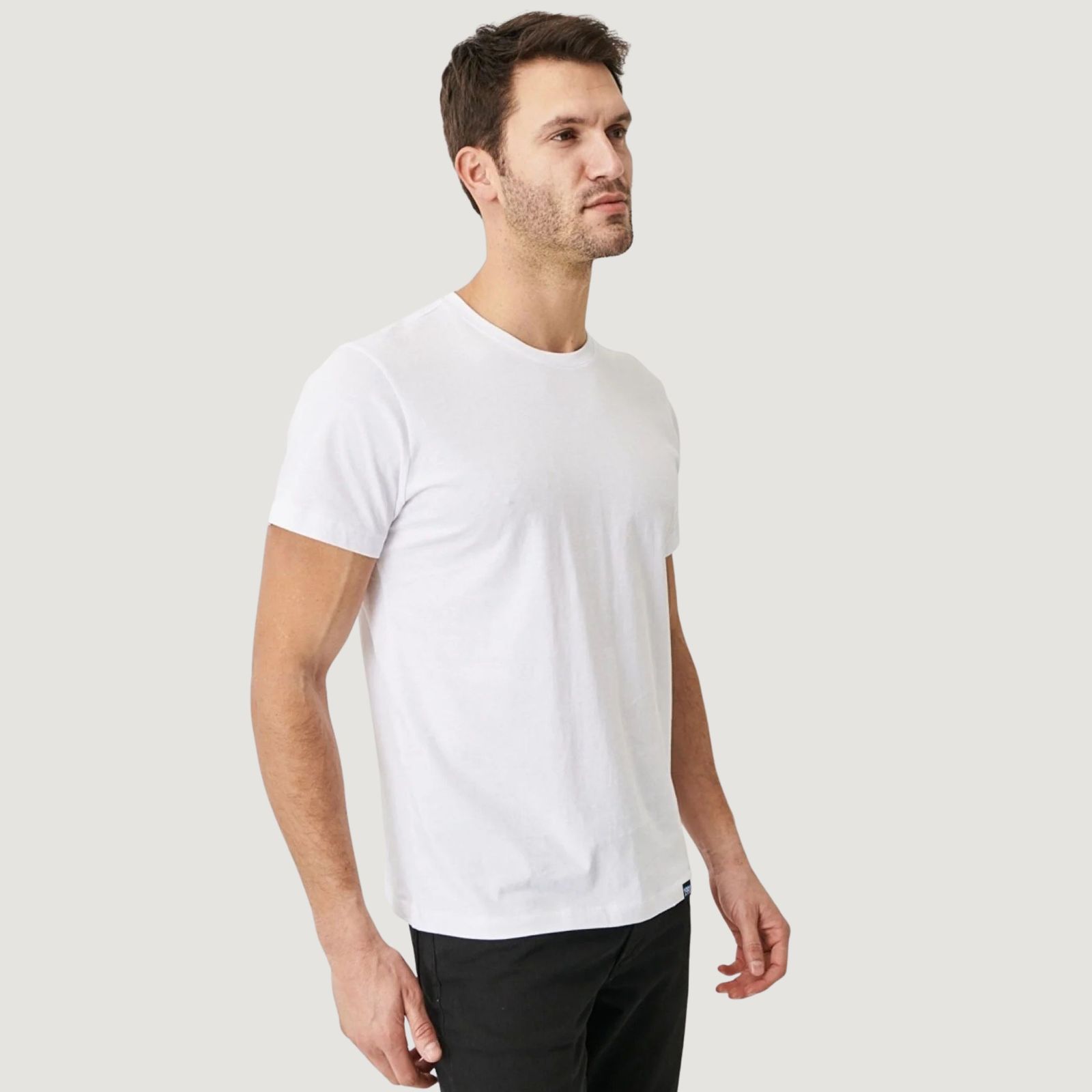تی شرت آستین کوتاه مردانه نوزده نودیک مدل TS01 W -  - 4