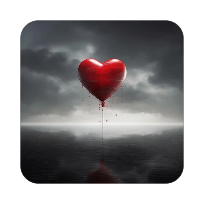 زیر لیوانی کاکتی مدل عاشقانه کد mp10344