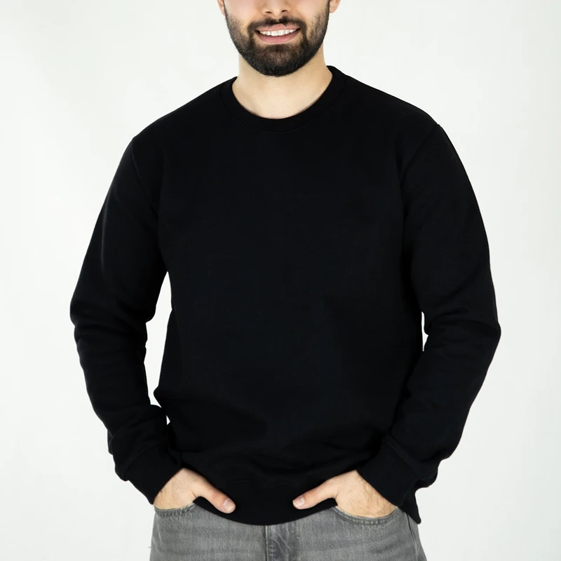 سویشرت مردانه بی نقش مدل دورس ساده کد BN301