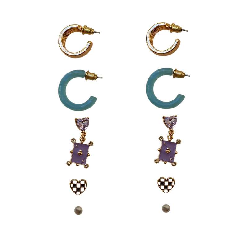 گوشواره زنانه آی ام مدل SMR 0148 مجموعه 5 عددی