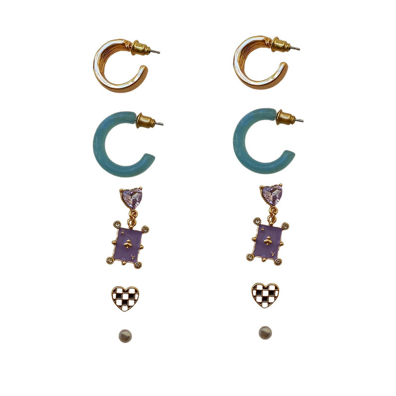 گوشواره زنانه آی ام مدل SMR 0148 مجموعه 5 عددی