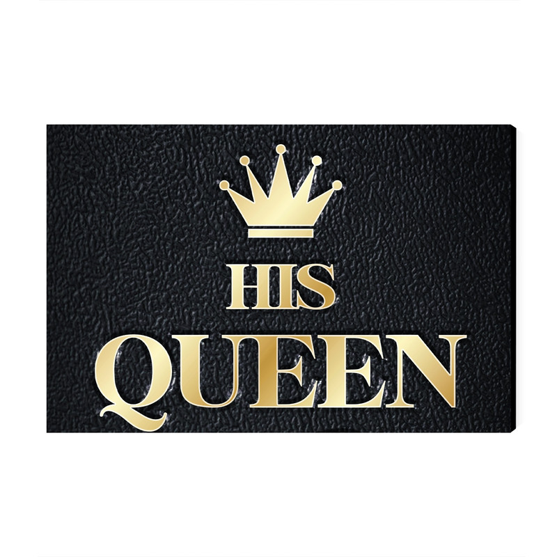 تابلو شاسی عرش مدل نوشته His Queen کد As1656