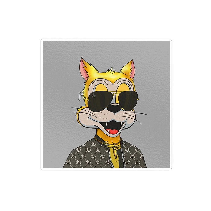 استیکر لپ تاپ ماسا دیزاین طرح CAT مدل STKJO