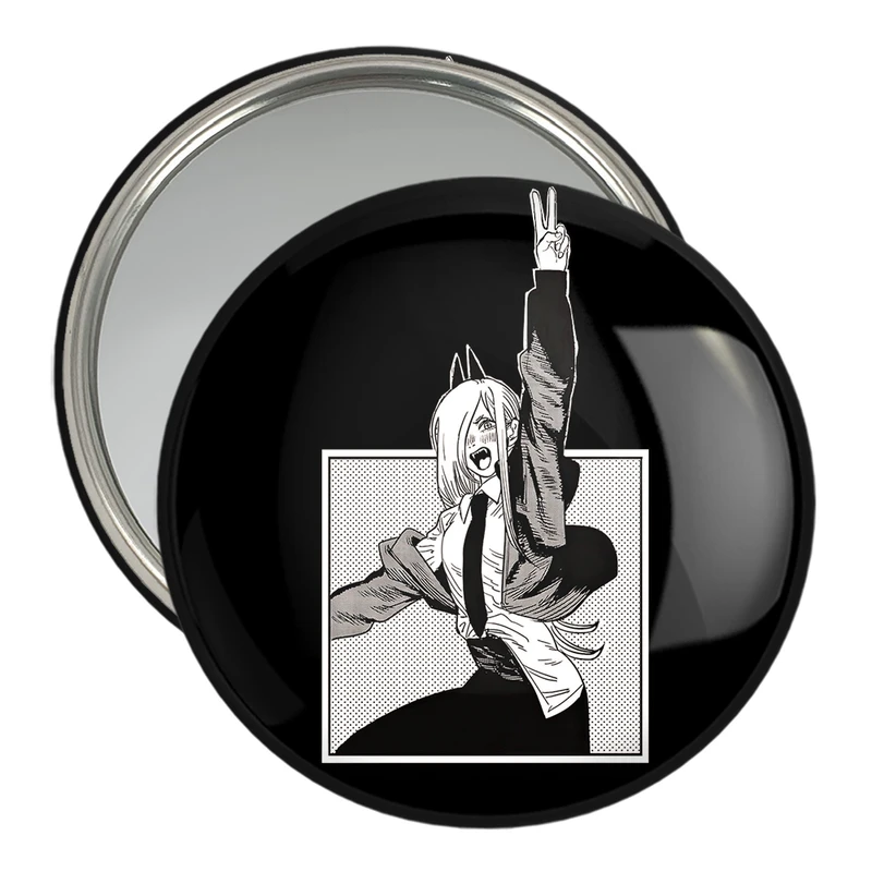 آینه جیبی خندالو مدل پاور انیمه مرد اره ای Chainsaw Man  کد 17952