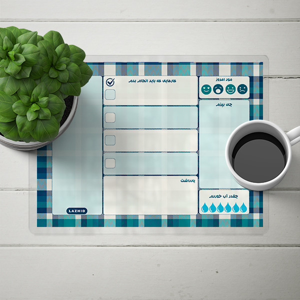 تخته وایت برد لاژید مدل پلنر کد PL027 سایز 20*30 سانتی متر مجموعه دو عددی