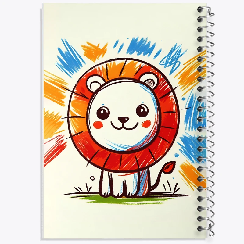 دفتر شطرنجی 50 برگ خندالو طرح شیر بانمک کد N5260