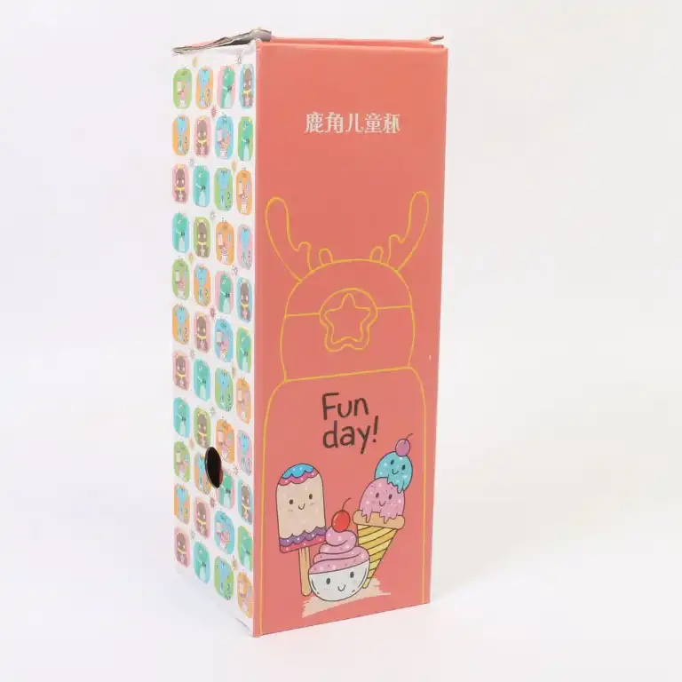 فلاسک کودک مدل شاخ گوزن طرح بستنی حجم 0.5 لیتر