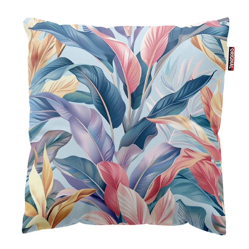 کوسن پاد آفرین مدل فانتزی طرح گل و برگ کد PK402266 سایز 40*40 سانتی متر