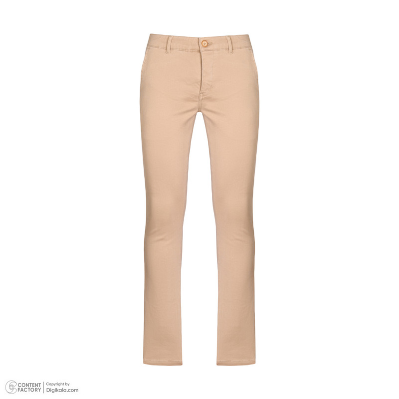 شلوار مردانه پاتن جامه مدل کتان جذب 101221030026122 رنگ نخودی