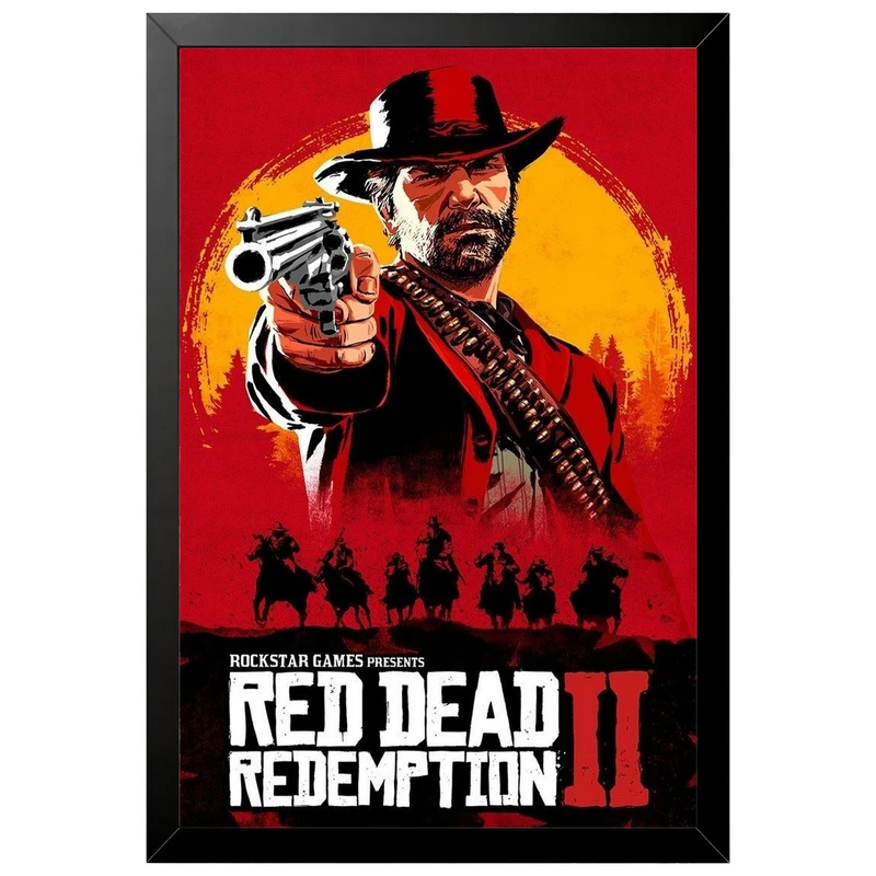 تابلو بکلیت طرح گیمینگ ردد red dead redemption 2 مدل B-po2290 فریم مشکی