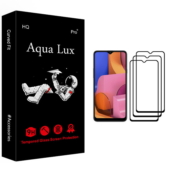 محافظ صفحه نمایش آکوا لاکس مدل +Pro مناسب برای گوشی موبایل سامسونگ Galaxy A20s بسته سه عددی