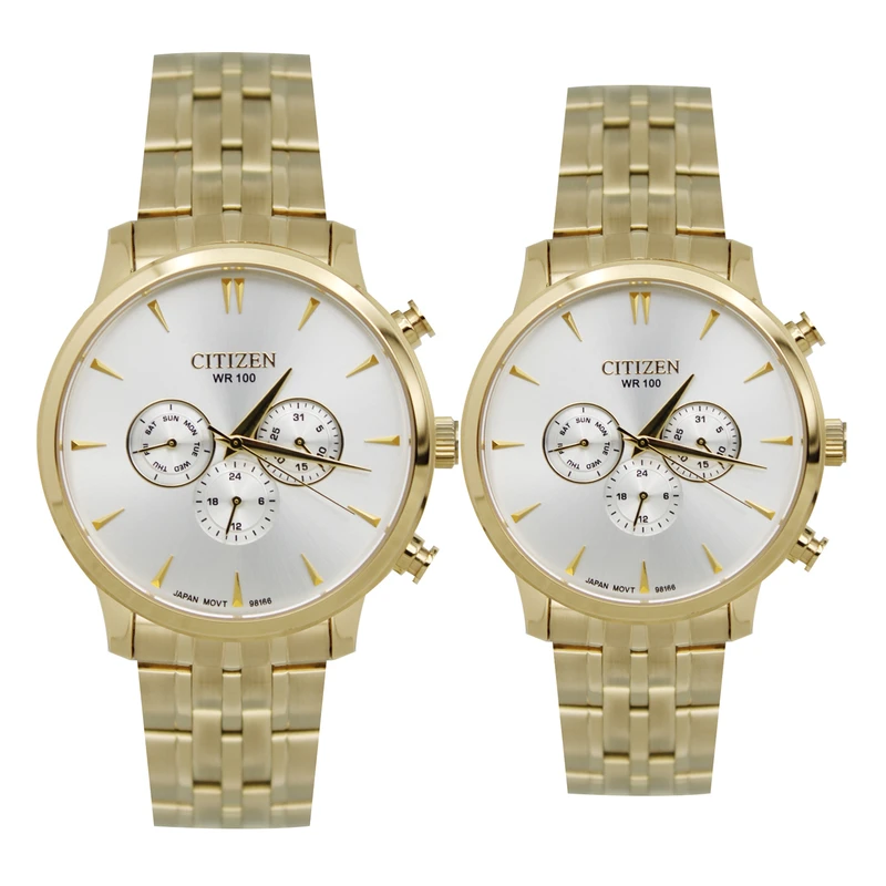 ست ساعت مچی عقربه‌ای کوارتز زنانه و مردانه سیتی زن مدل 98166sha