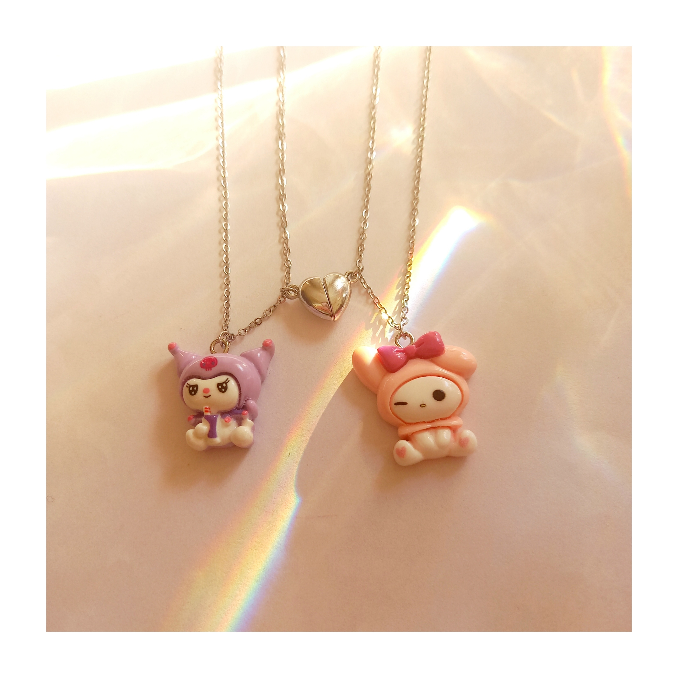 گردنبند زنانه مدل د‌وستی گربه کیتی مای ملودی بسته 2 عددی