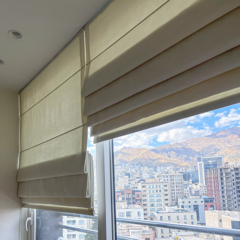 پرده مدل رومن مخمل مدرن سایز 130x220 سانتی متر