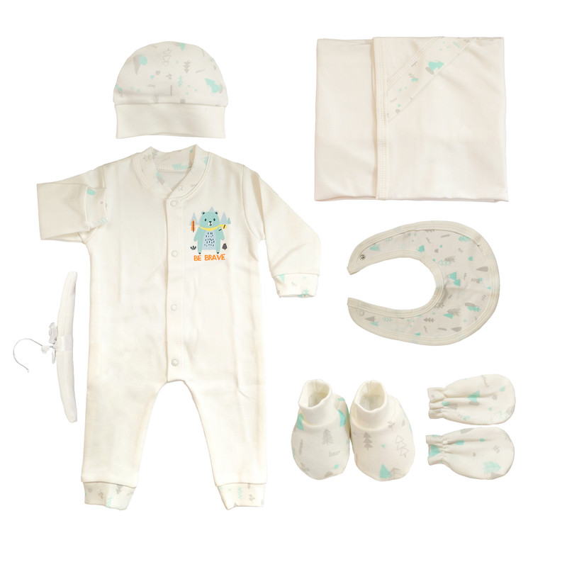 ست 7 تکه لباس نوزادی مادرکر طرح خرس مدل M454.59