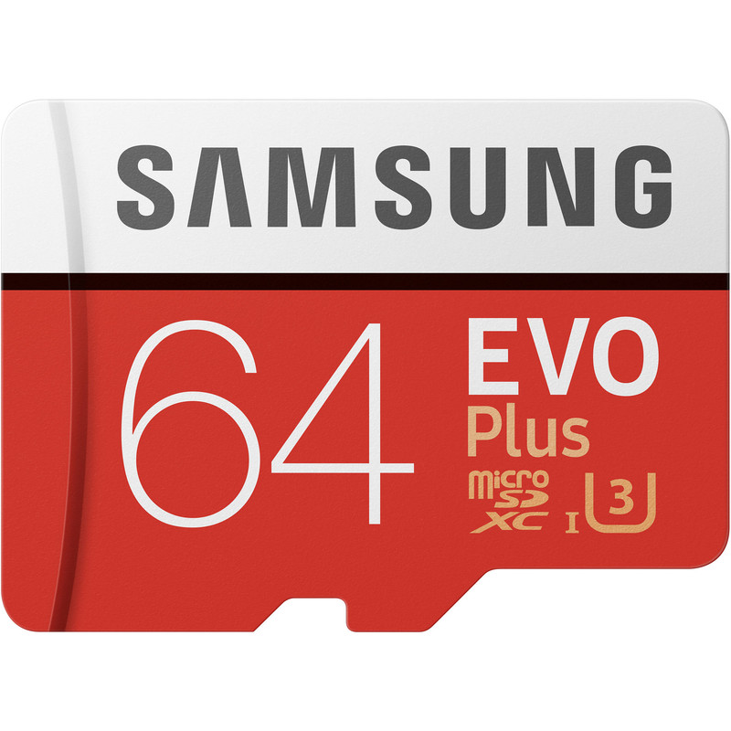 کارت حافظه microSDXC سامسونگ مدل Evo Plus کلاس 10 استاندارد UHS-I U3 سرعت 100MBps ظرفیت 64 گیگابایت به همراه آداپتور SD