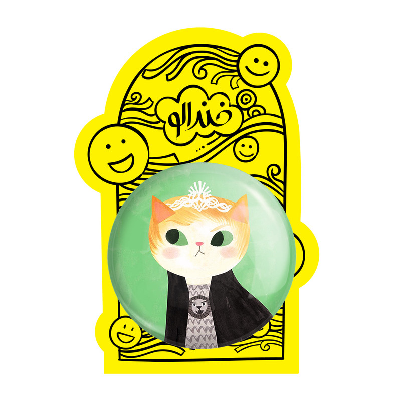 آینه جیبی خندالو طرح گربه مدل تاشو کد 5219