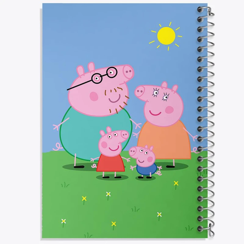 دفتر شطرنجی 50 برگ خندالو طرح خانواده پپا پیگ انیمیشن پپا پیگ Peppa pig کد 22070