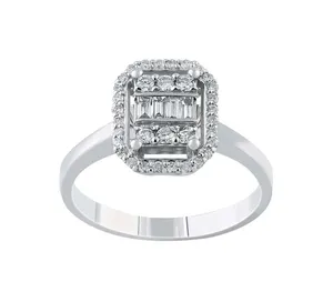 انگشتر طلا 18 عیار زنانه جواهری سروری مدل 13792