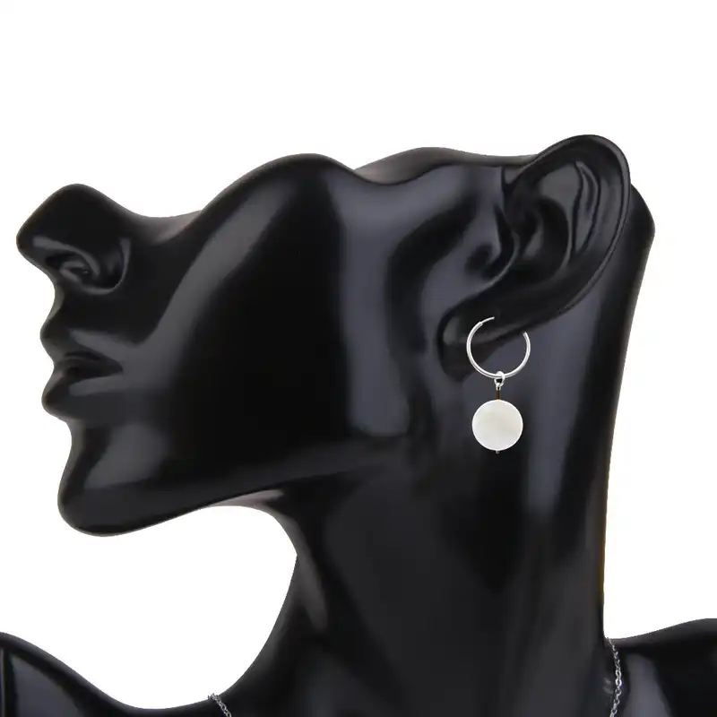 گوشواره نقره زنانه مانچو مدل صدفی کد efs011