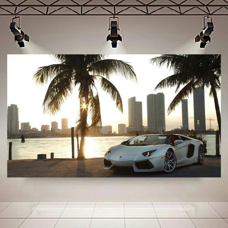 تابلو بوم طرح ماشین مدل لامبورگینی Aventador کد AR9930