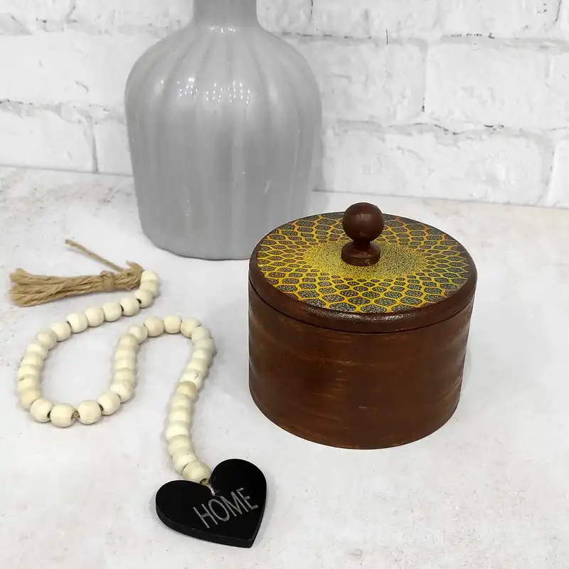 قندان چوبی مدل اسلیمی