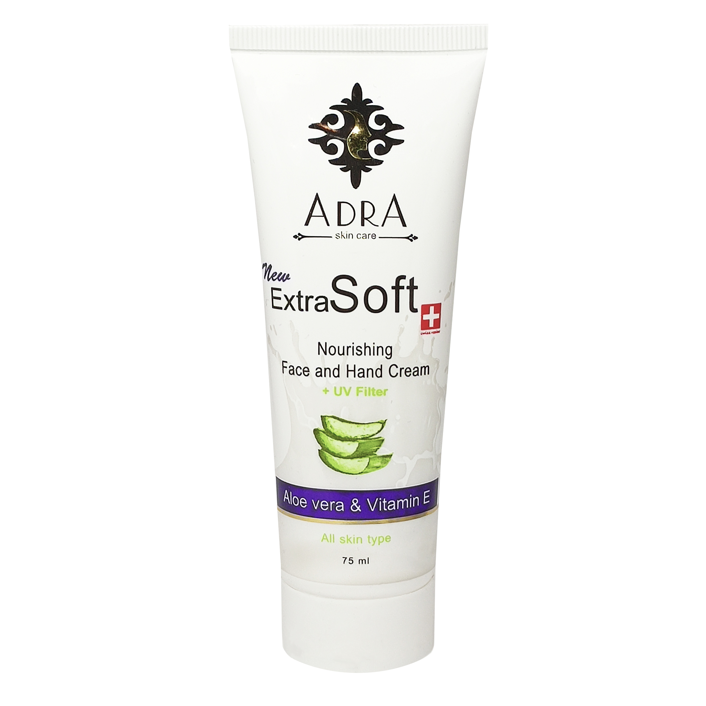 کرم مرطوب کننده آدرا مدل aloe vera  & vitaminE حجم 75 میلی لیتر