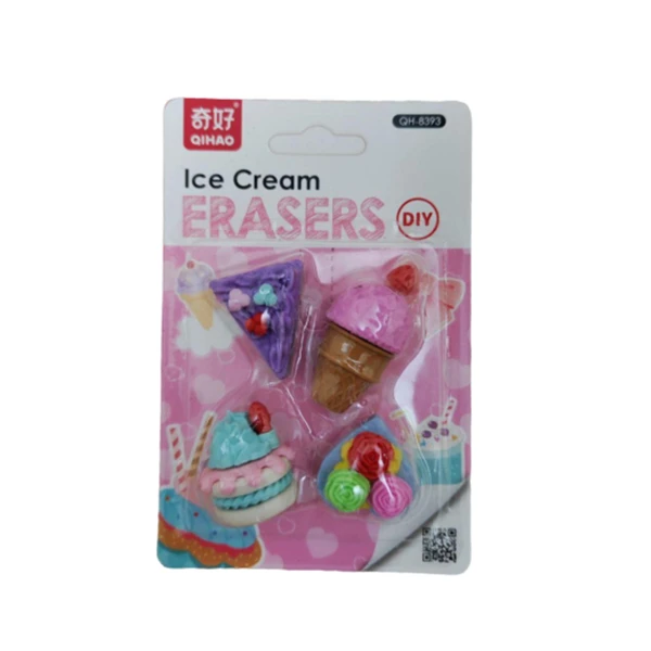 پاکن مدل فانتزی طرح کیک و بستنی مجموعه 4 عددی