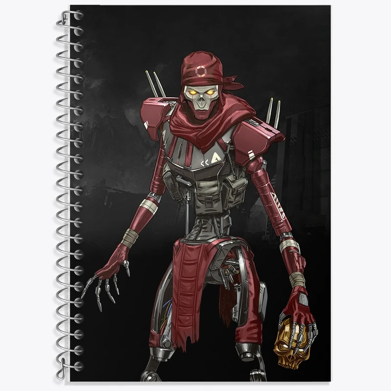 دفتر زبان 50 برگ خندالو مدل دو خط طرح بازی اپکس لجندز (Apex Legends) کد F1115