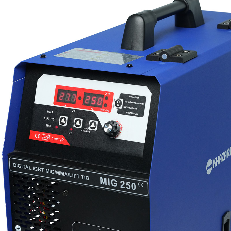 دستگاه جوشکاری 250 آمپر خزرترانسفو مدل MIG Synergic 2500 دستگاه جوشکاری 250 آمپر خزرترانسفو مدل MIG Synergic 2500