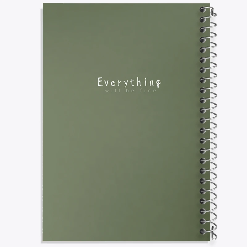 دفتر شطرنجی 50 برگ خندالو مدل Everything Will Be Fine کد F1108