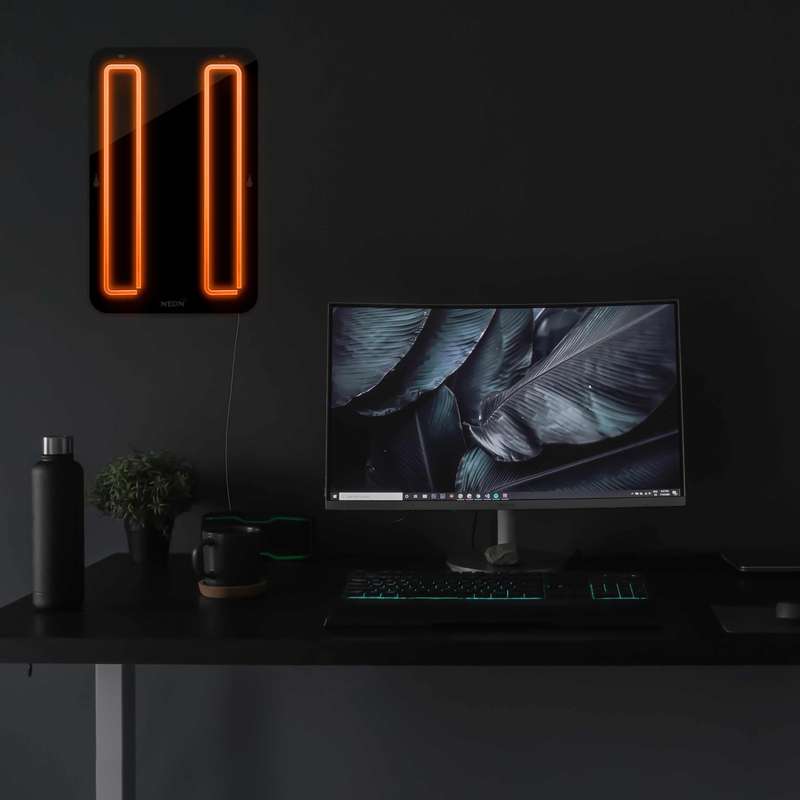 چراغ دیواری نئون دیزاین مدل Pause-BL_ORG