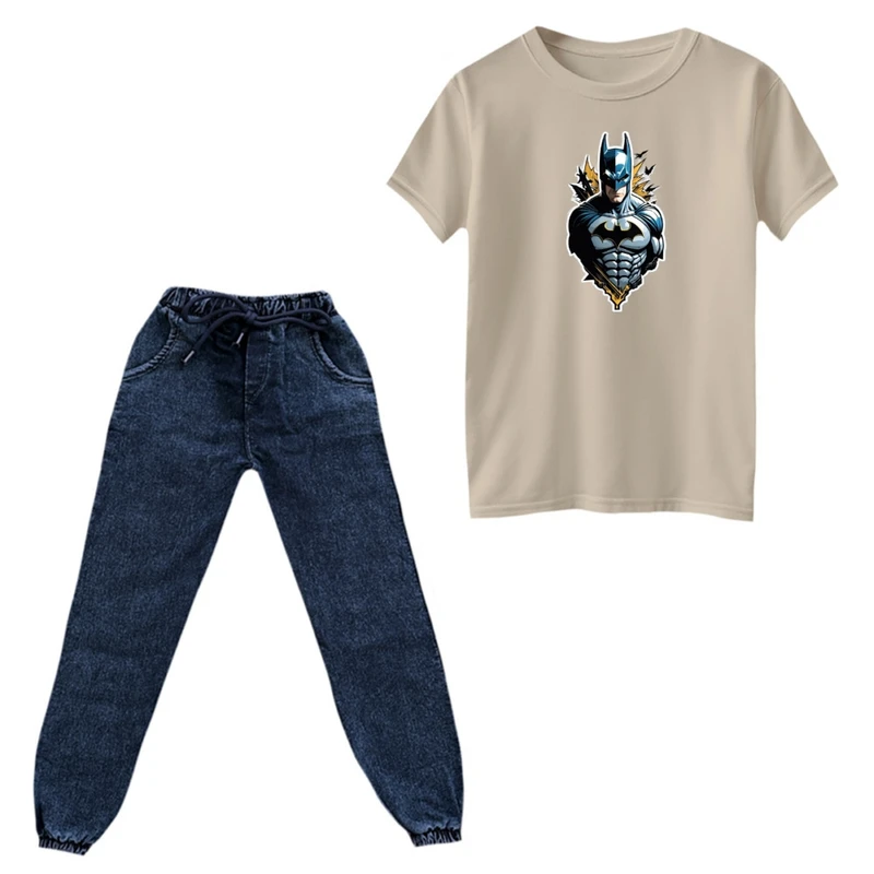 ست تی‌شرت و شلوار پسرانه مدل بتمن کد ۱۶