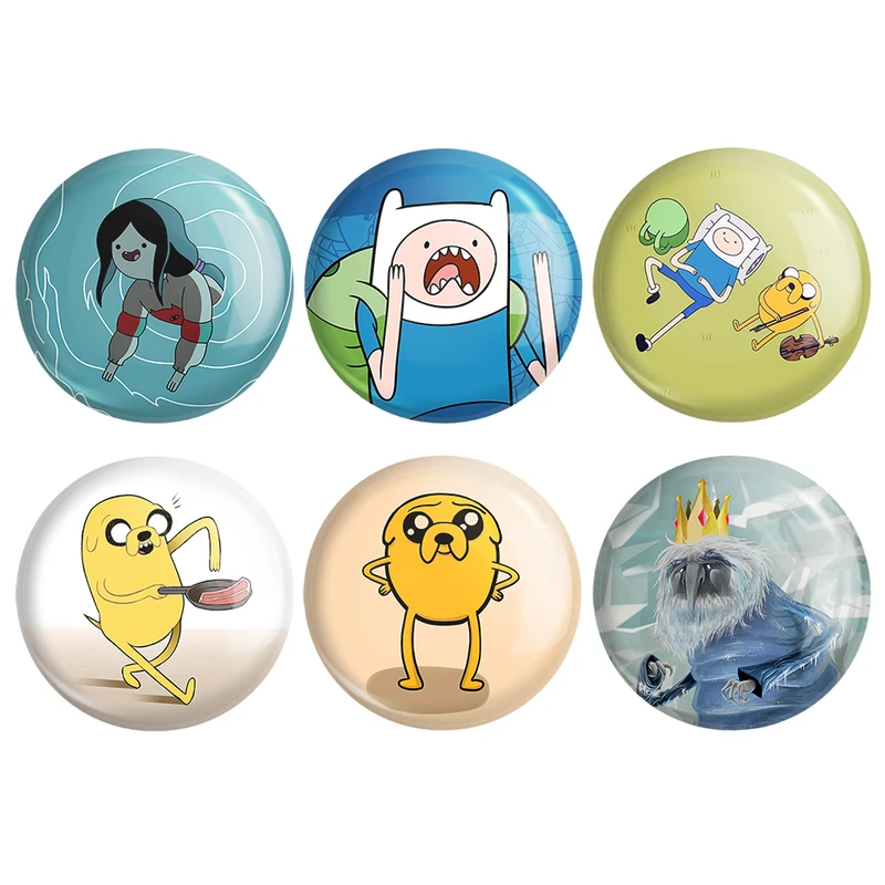 مگنت خندالو طرح وقت ماجراجویی Adventure Time کد 1235B مجموعه 6 عددی