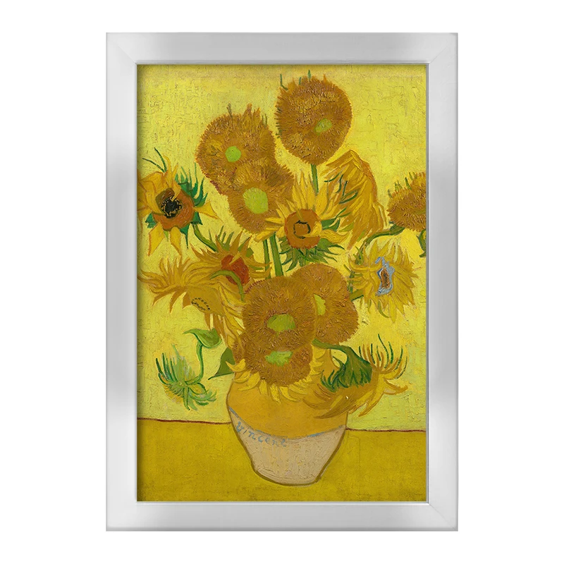 تابلو خندالو طرح گلدان آفتابگردان ونسان ونگوگ (Van Gogh) کد 36819