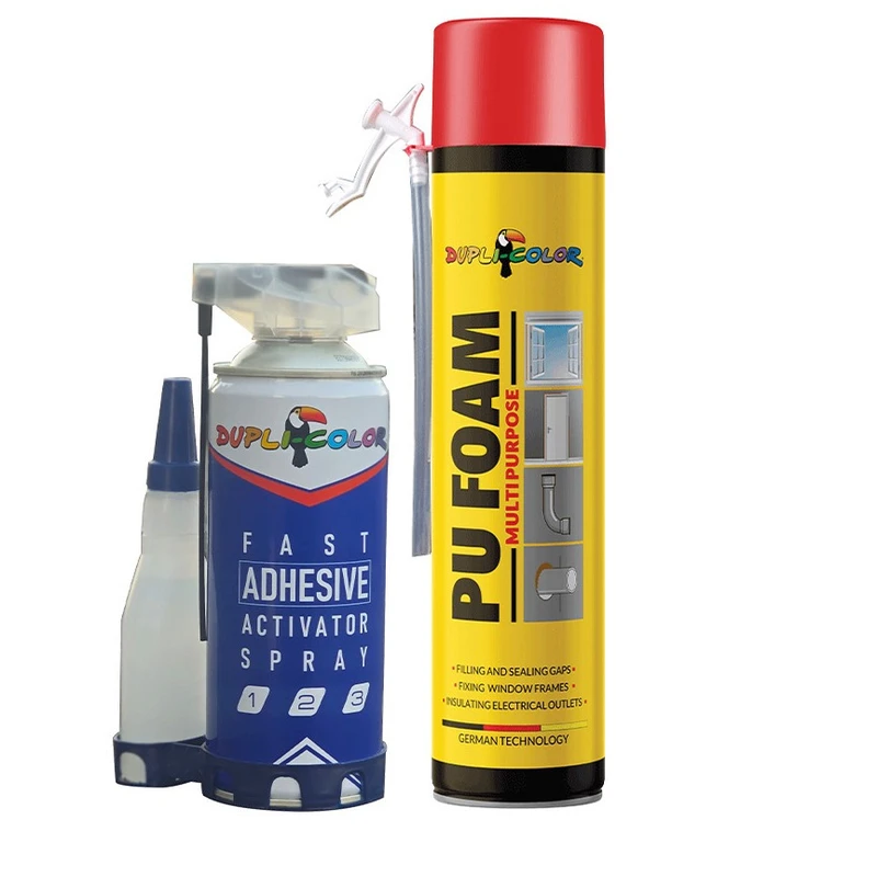 اسپری پرکننده پلی اورتان و چسب 123 دوپلی کالر مدل Easy Reach حجم 750 میلی لیتر مجموعه 2 عددی