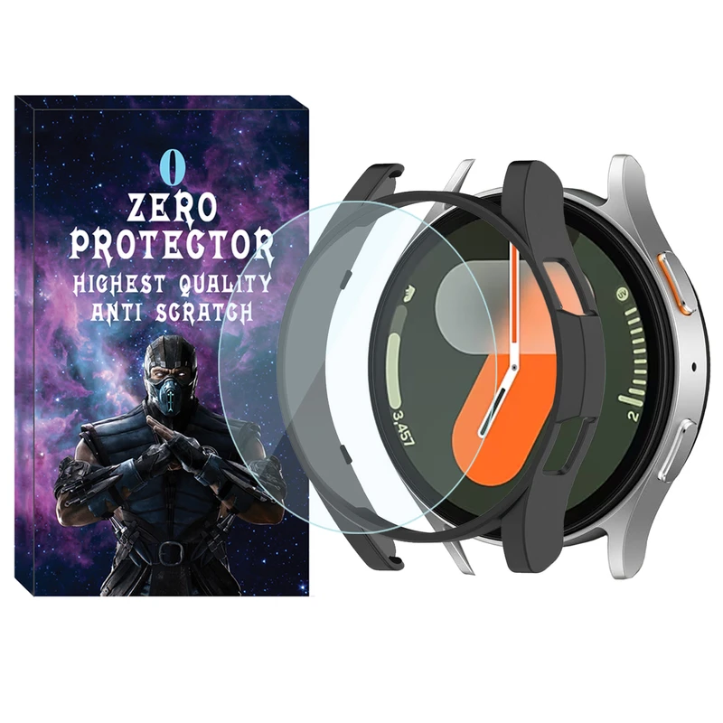 کاور زیرو مدل PC Bumper ZR مناسب برای ساعت هوشمند سامسونگ Galaxy Watch 7 40mm به همراه محافظ صفحه نمایش