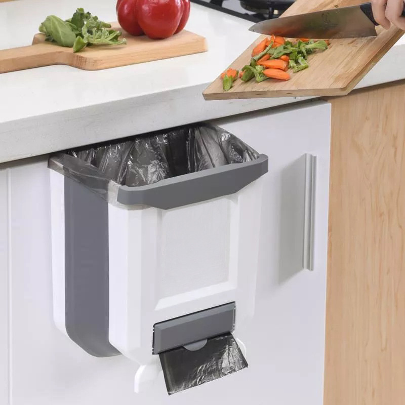 سطل زباله کابینتی مدل تاشو سیلیکونی