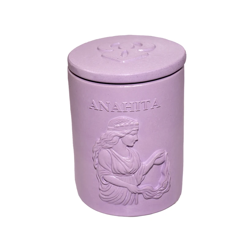 شمع استوانه‌ای معطر مدل آناهیتا با رایحه یاس زمان اتمام 55 ساعت