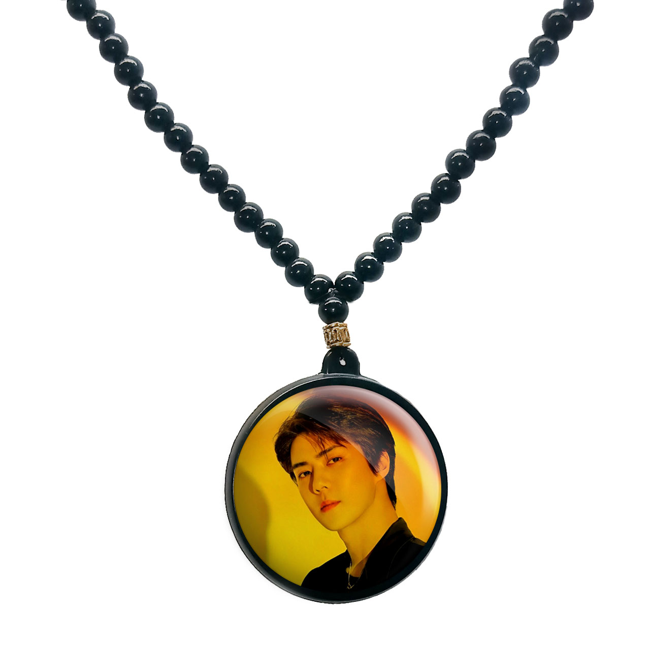 گردنبند پرمانه طرح exo کد pmd.14160 مدل دو طرفه