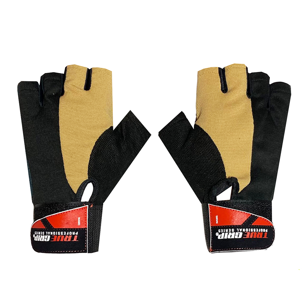 دستکش بدنسازی مردانه مدل مچ بنددار کف جیر