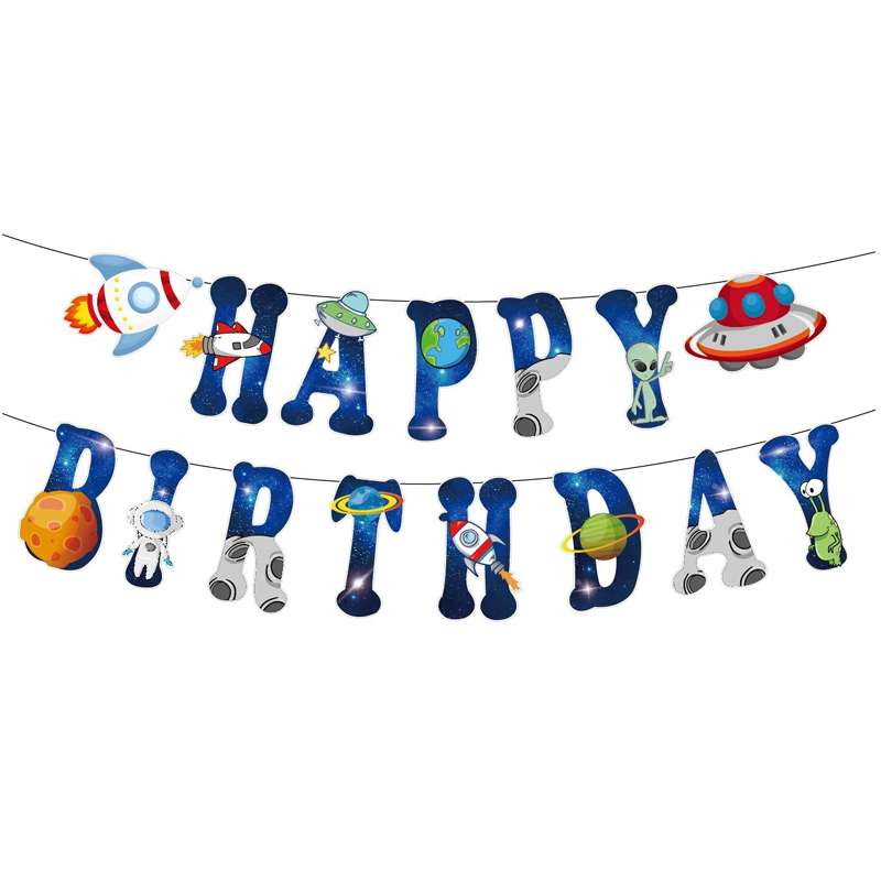 ریسه تولد مدل تولد مبارک طرح فضانورد کد 18