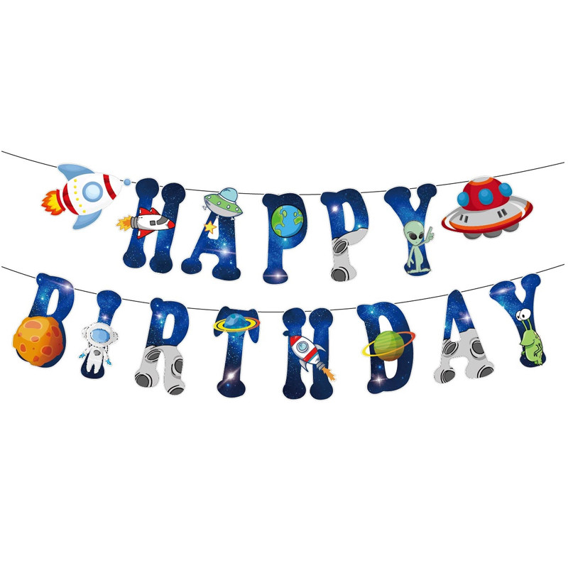 ریسه تولد مدل تولد مبارک طرح فضانورد کد 18