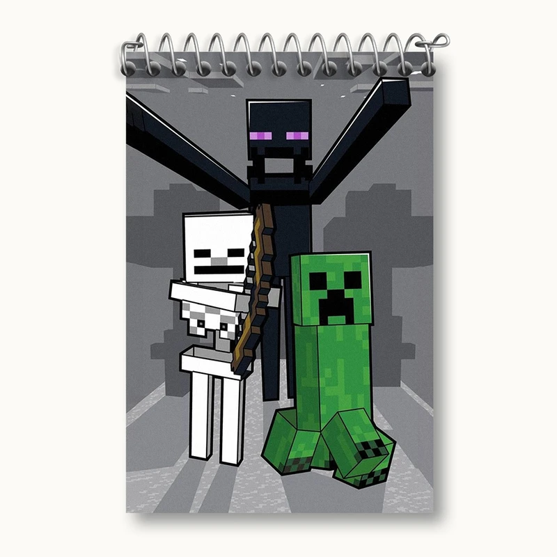 دفتر یادداشت 50 برگ خندالو مدل ماینکرافت (Minecraft) کد F1218