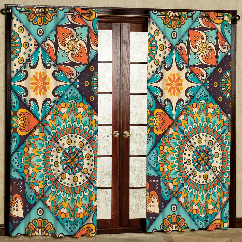 پرده مدل لوزی مخمل پانچی کد 2598 سایز 200x140 سانتی متر